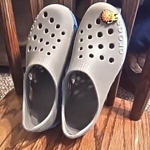 CROCS Gray Sandals with Signature Ventilation